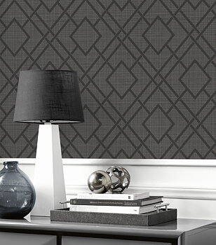 Diamond Trail (Pewter & Charcoal) - Självhäftande Tapet - NW56210