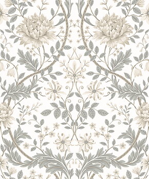 Honeysuckle Trail (Ivory & Grey) - Självhäftande Tapet - NW44600