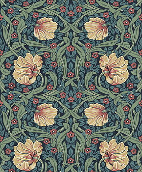 Pimpernel Garden (Bluestone & Clay) - Självhäftande Tapet - NW54202