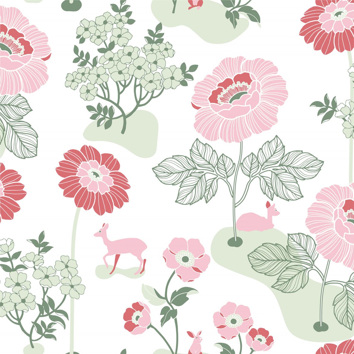 Blomsteräng, röd - 398-03