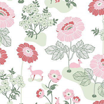 Blomsteräng, röd - 398-03