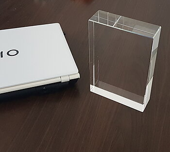 3D Crystal Rectangle Award  120x180x40mm