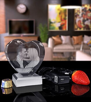 Valentine's Day Package Medium With 3D Crystal