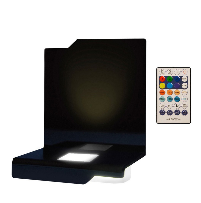 Exklusiv blanksvart belysning Kantata 120x144x79mm (vit och färg) - 5