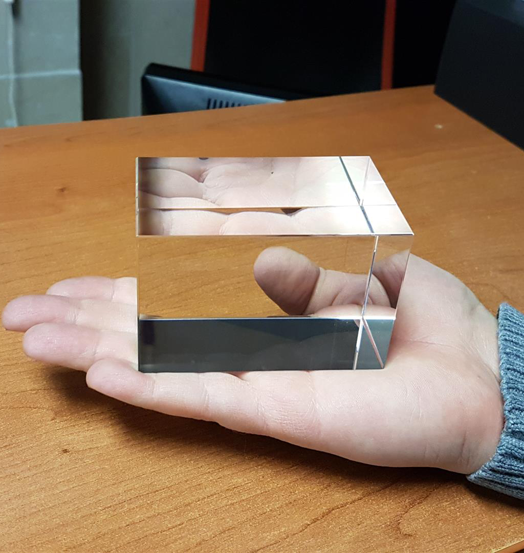 3D Crystal Oblong 90x60x60mm - 2