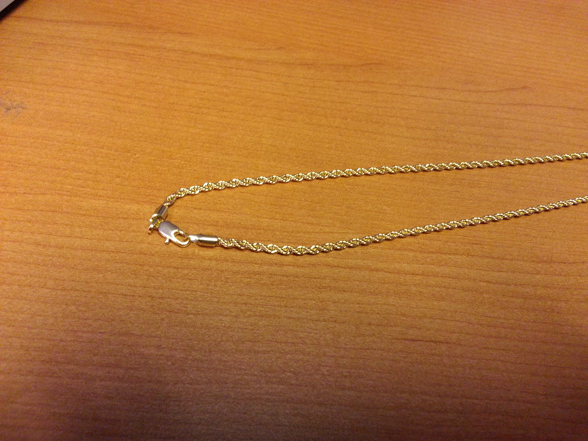 Rope Chain Gold Plated 2,5x510mm