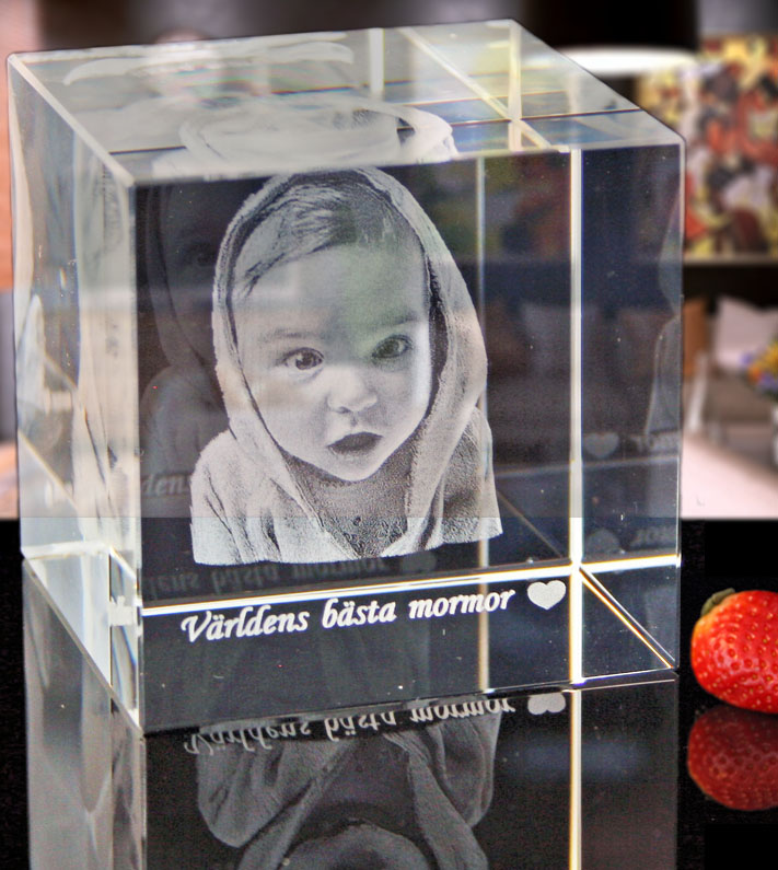 3D Crystal Cube 150x150x150mm. PLEASE NOTE! DELIVERY TIME 10 DAGAR