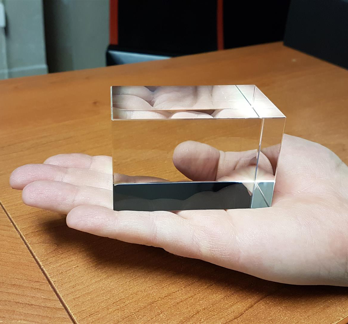 3D Crystal Oblong 80x50x50mm - 2