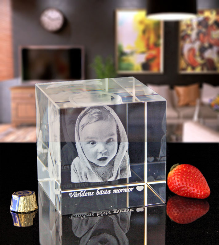 3D Crystal Cube 100x100x100mm