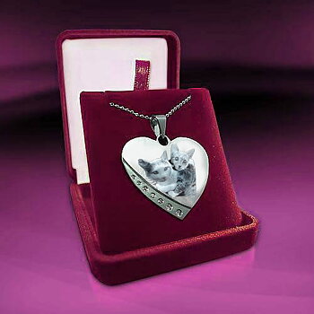 Heart Large 35x32x2.4mm Silver, Rhinestones