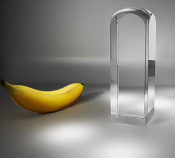 3D Crystal Dome Award Large 222x65x65mm