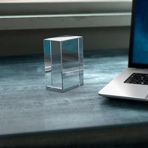 3D Crystal Prestige Award Medium 180x120x80mm