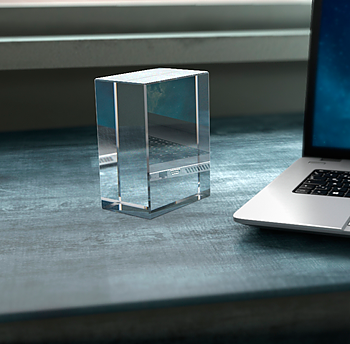 3D Crystal Prestige Award Large 200x150x100mm