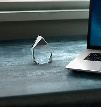 3D Crystal Iceberg Award Small 130x104x61mm