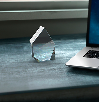 3D Crystal Iceberg Award Large 171x132x61mm