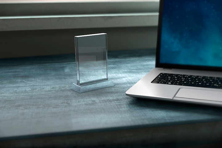 Rectangle Award With Foot 190x150x70mm