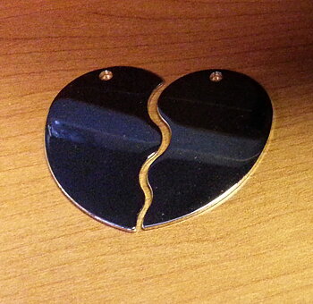 Heart Halves Nickel Plated 50x45x1,5mm