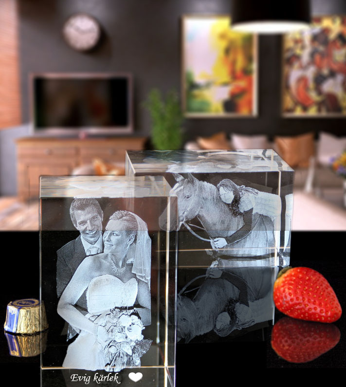 3D kristall avlång 120x80x80mm