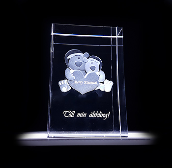 Merry Kissmas 3D Crystal 60x90x30mm