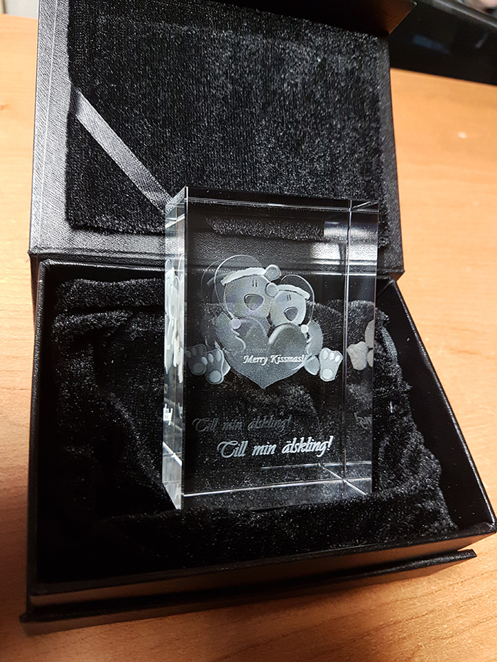 Merry Kissmas 3D Crystal 60x90x30mm - 2