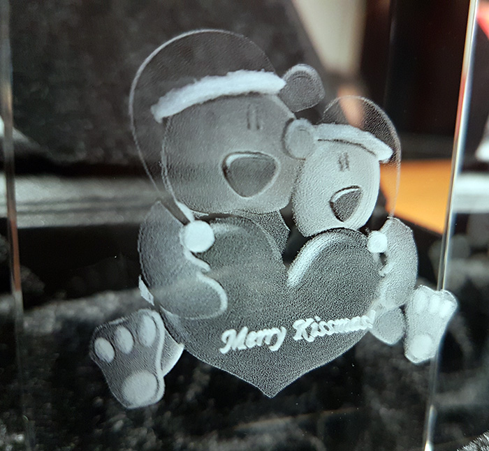 Merry Kissmas 3D Crystal 60x90x30mm - 3