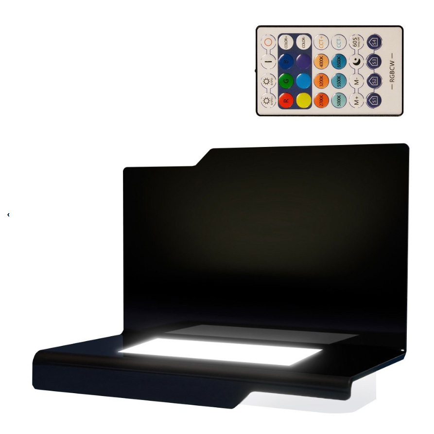 Exclusive Glossy Black Lighting 'Serenata' 215x125x280mm (white and color) - 5