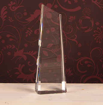 3D Crystal Obelisk Award 240x80x50mm