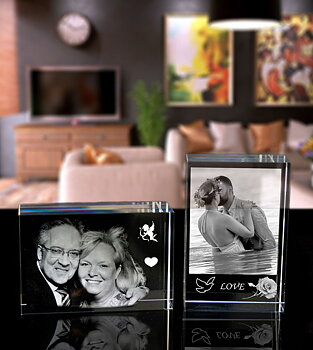 2D Crystal Rectangular (Portrait or  Landscape Orientation) 90x60x30mm