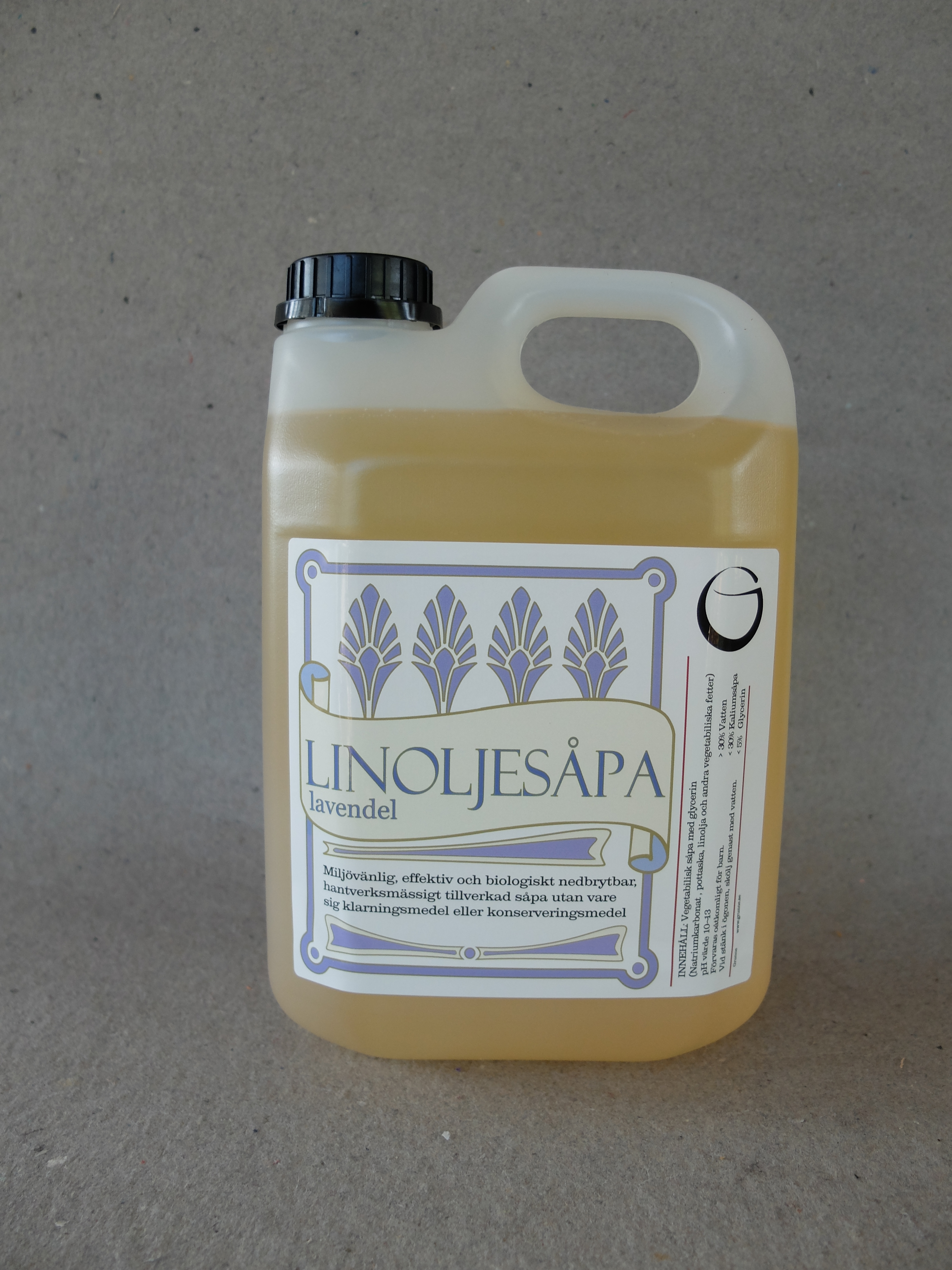 Linoljesåpa/Lavendel/2,5 liter   SÄLJES ENDAST I BUTIK