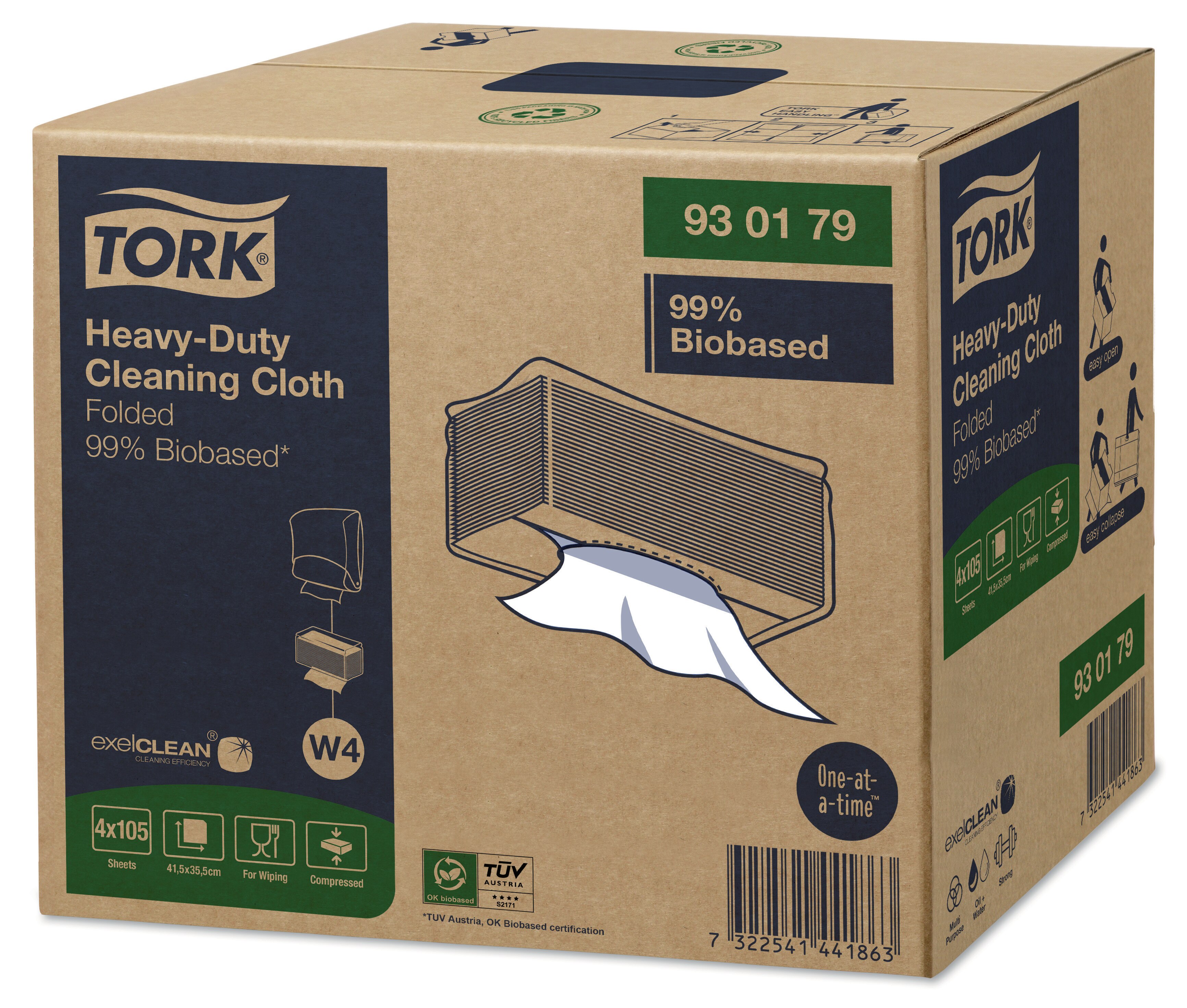 Tork Rengöringsduk kraftig 99 % Biobaserad - 3