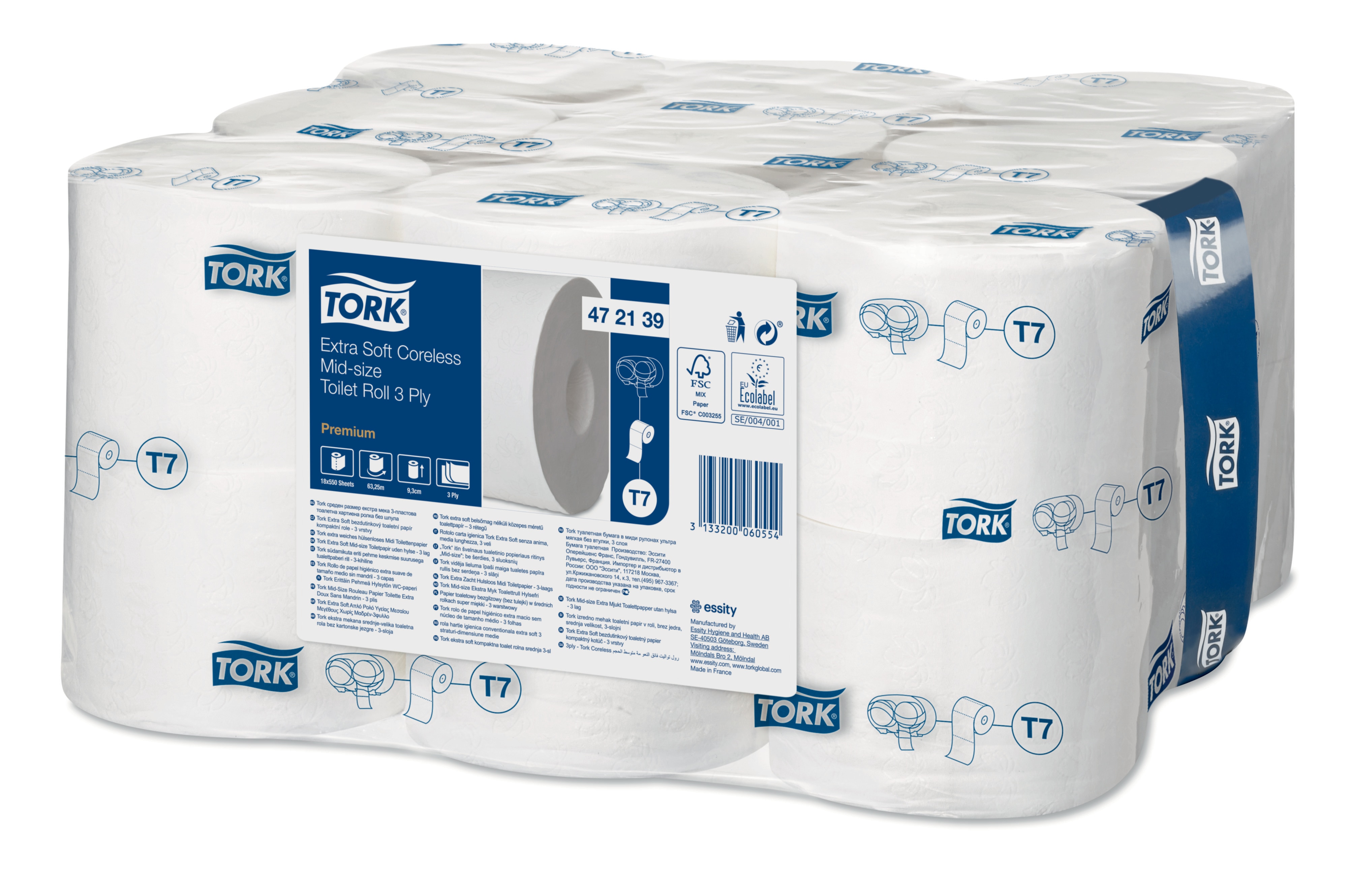 Tork Extra Mjukt Coreless Mid-size Toalettpapper – 3-lagers - 3