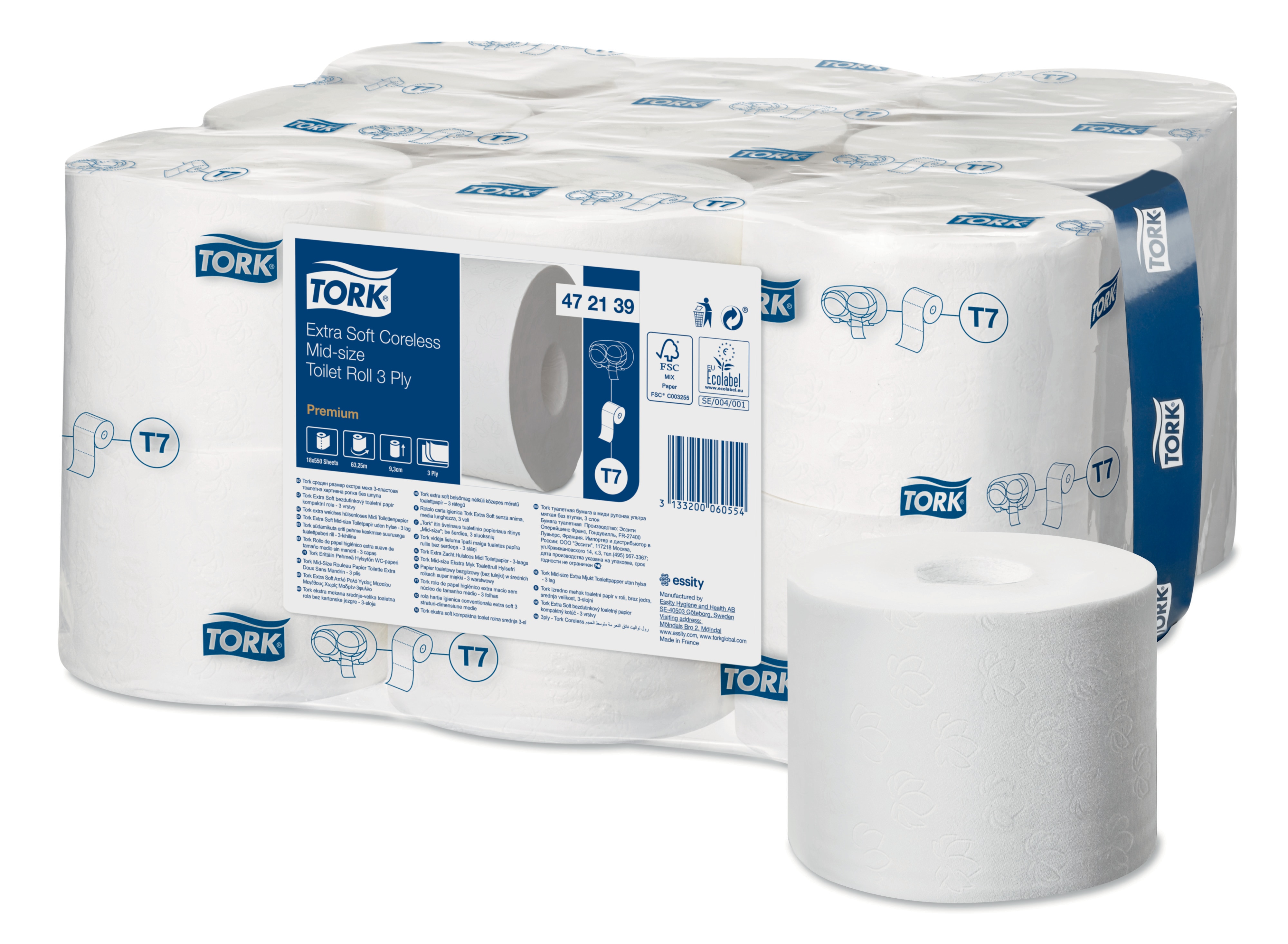 Tork Extra Mjukt Coreless Mid-size Toalettpapper – 3-lagers - 2