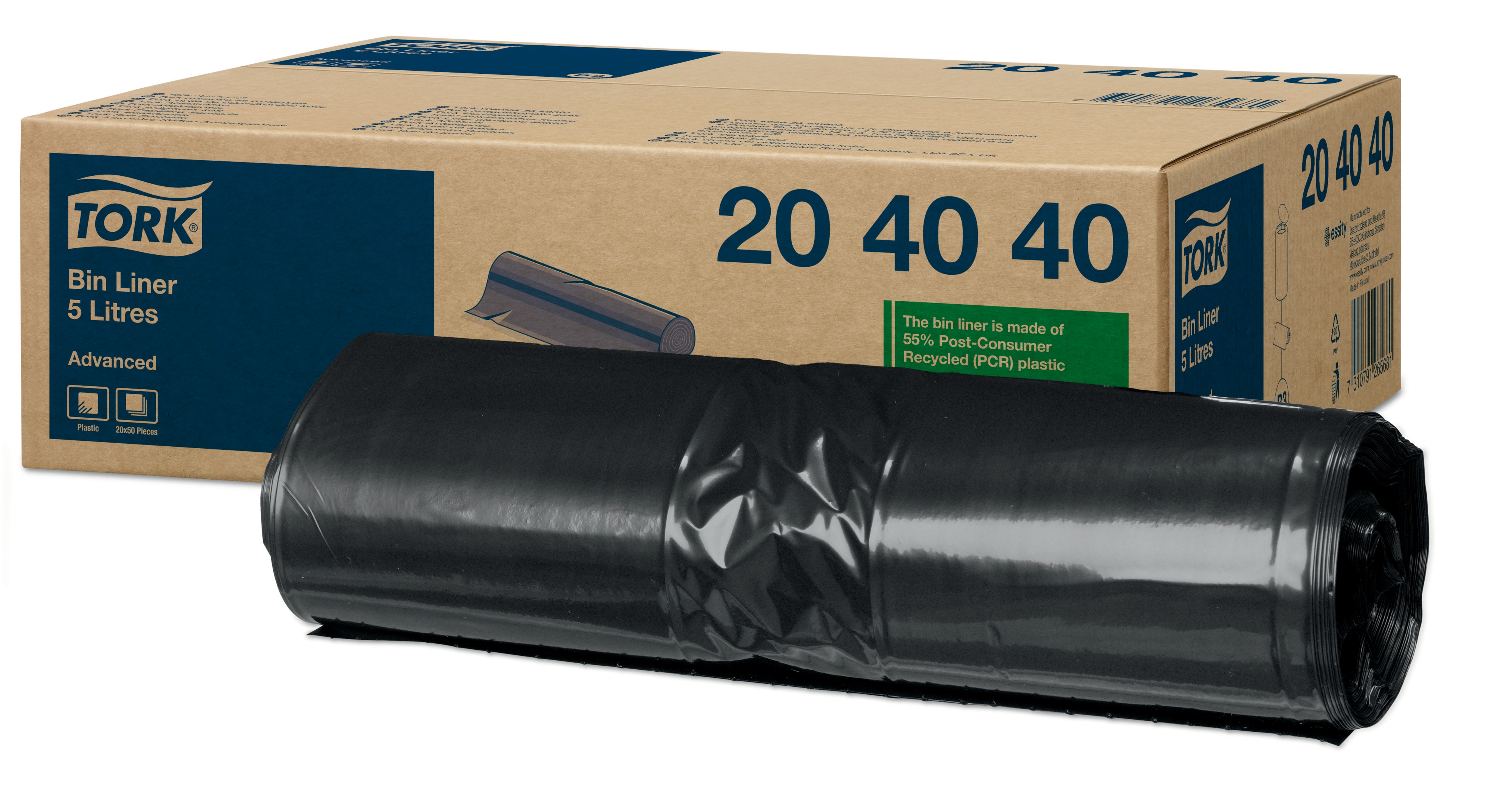 Tork 5L Soppåse Svart B3 32,5 x 40 cm - 2