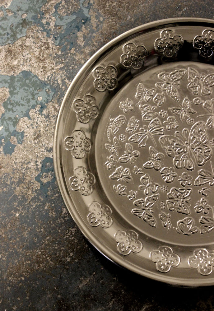 Majas Cottage Metallfat Fjärilar 30 cm, Silver - Säljes till förmån för barncancerfonden