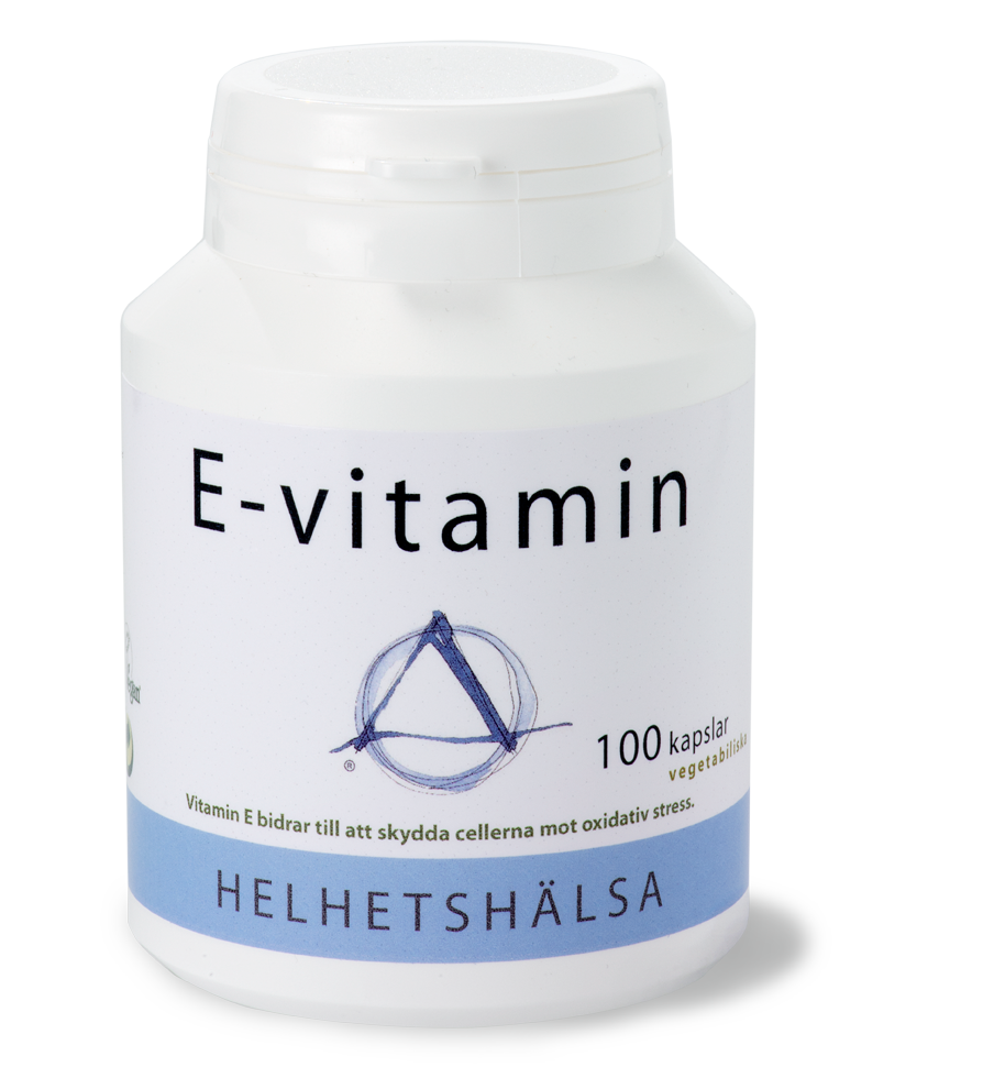 E-vitamin, 100 kapslar.