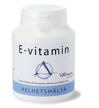 E-vitamin, 100 kapslar.