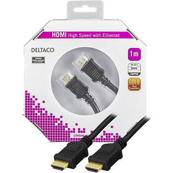 1m Deltaco HDMI Svart