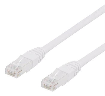 1m Deltaco Nätverkskabel Cat6 Vit