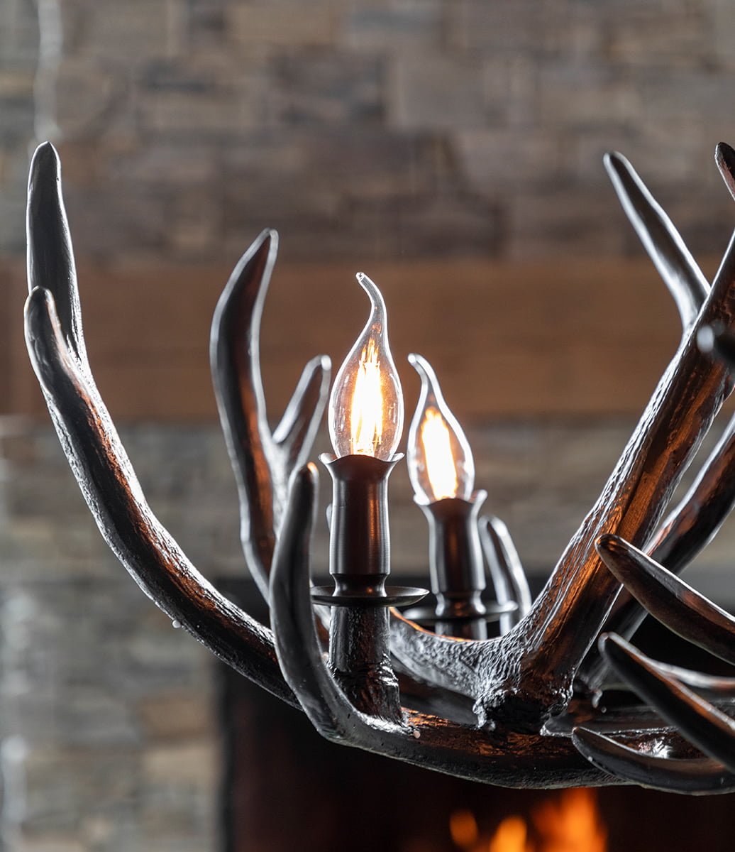 Antler Taklampa Horn Svart - 4
