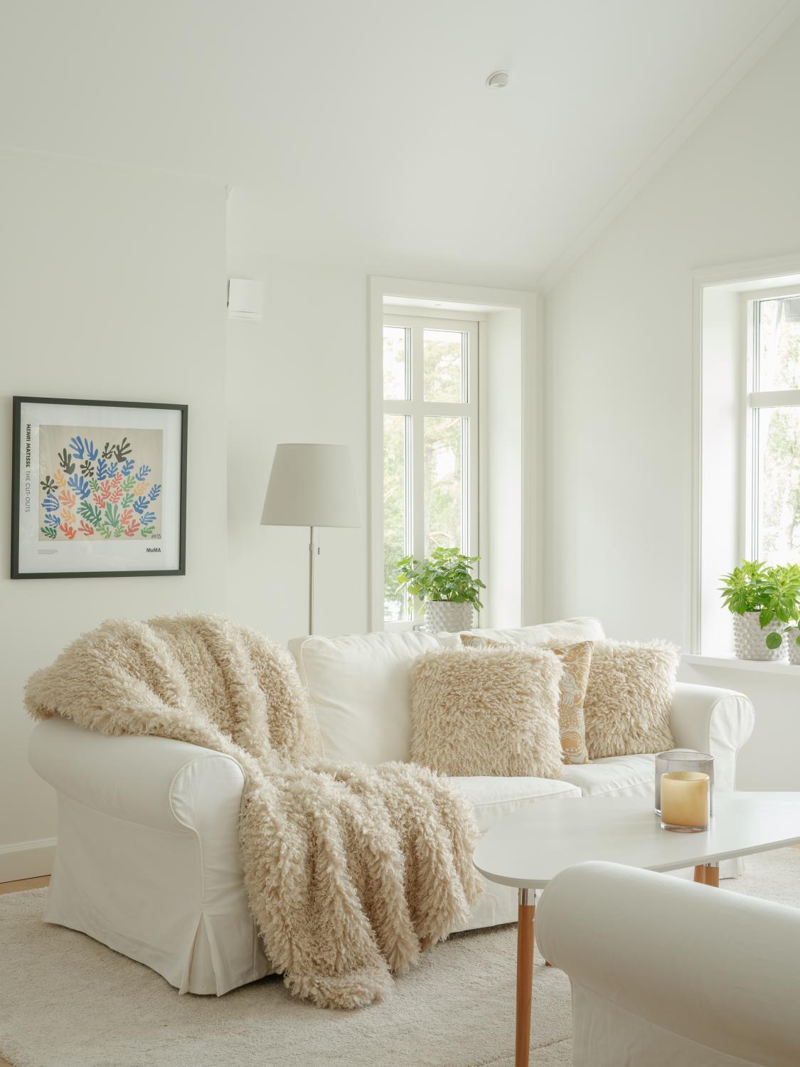 Wooly Pläd i fårskinnsimitation Beige