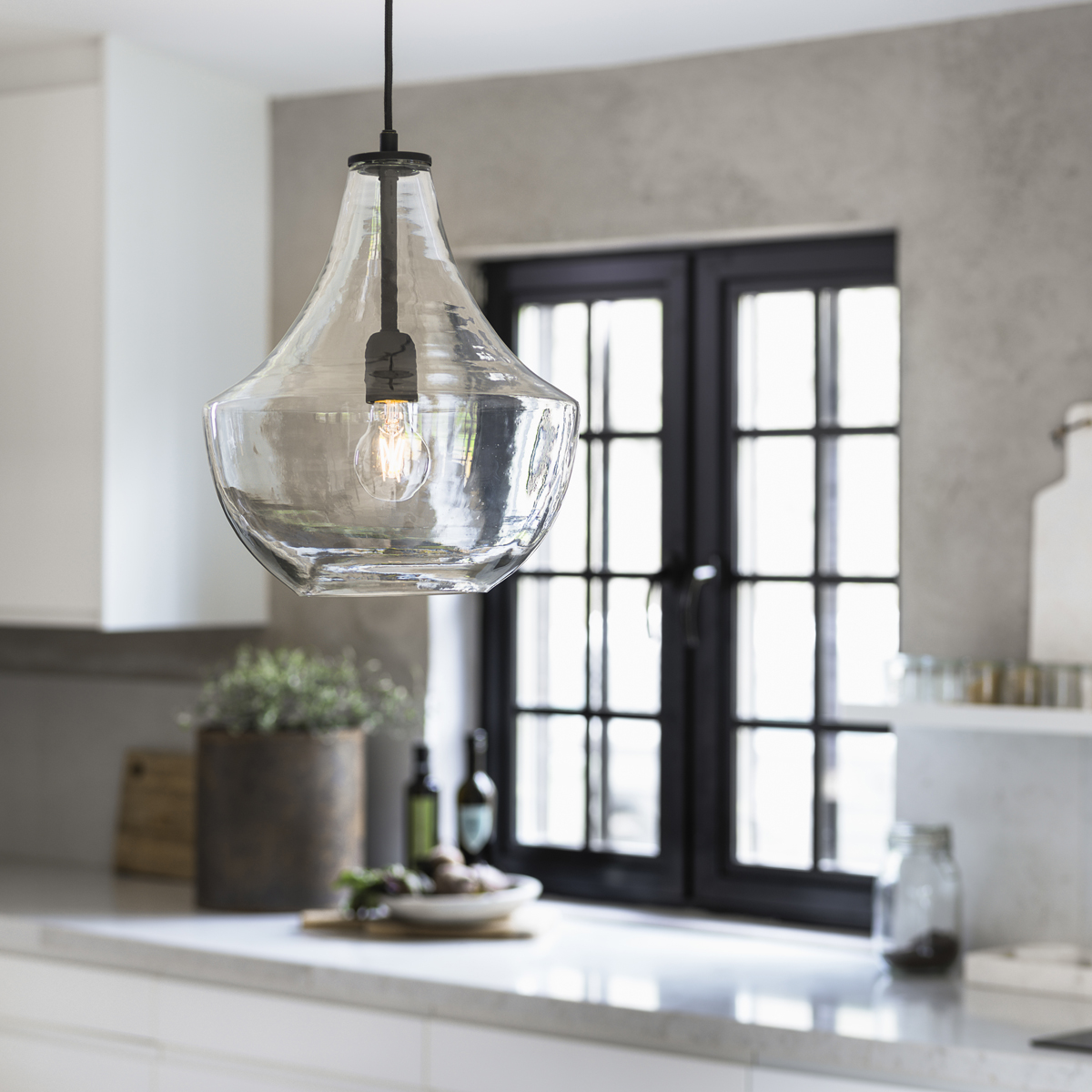 Hamilton Taklampa i handgjort glas 30 cm 