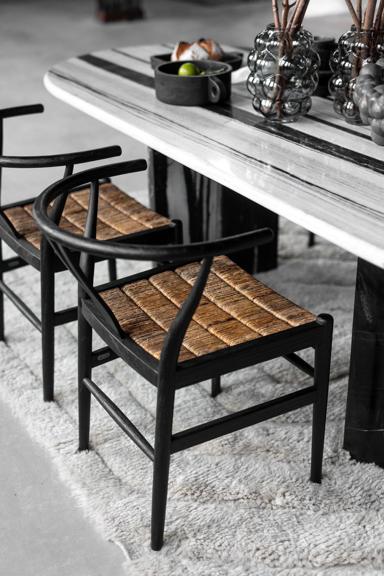 Aspen Stol i teak Svart/Brun  - 3