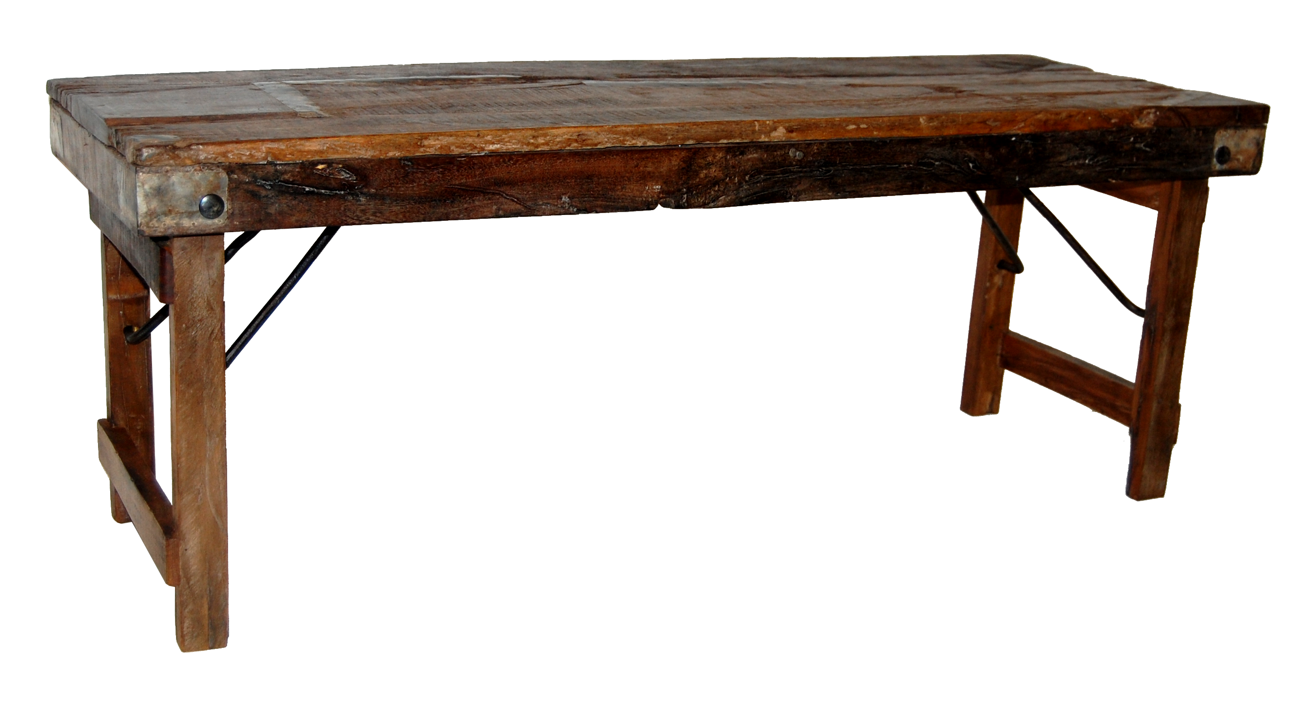  Amar Bänk av återvunnet trä 119 cm - 3