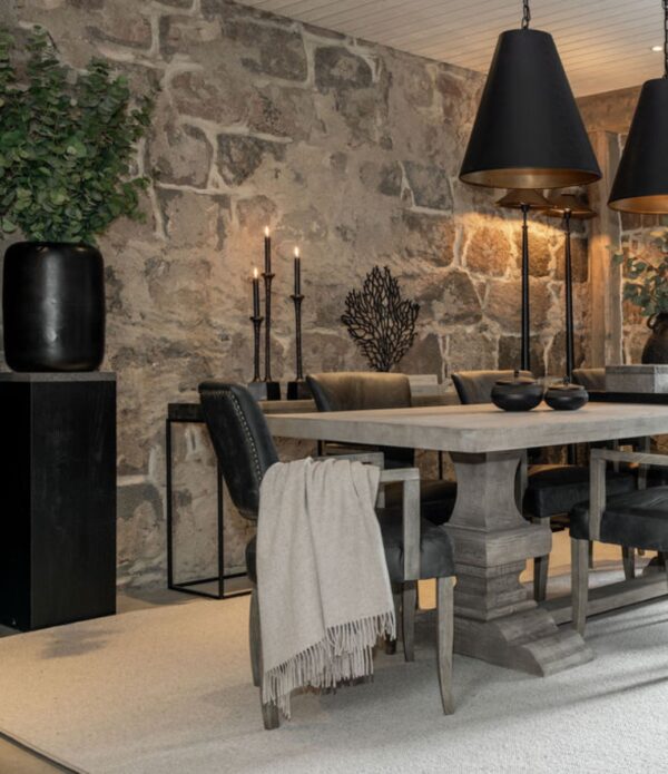 Maggie karmstol i svart skinn - Artwood - 4