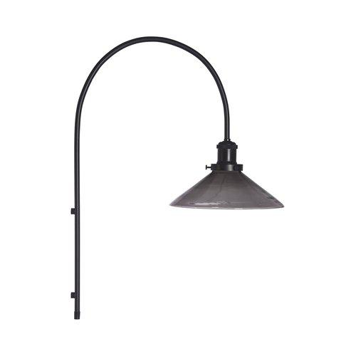 August Vägglampa med glasskärm Svart  - 4
