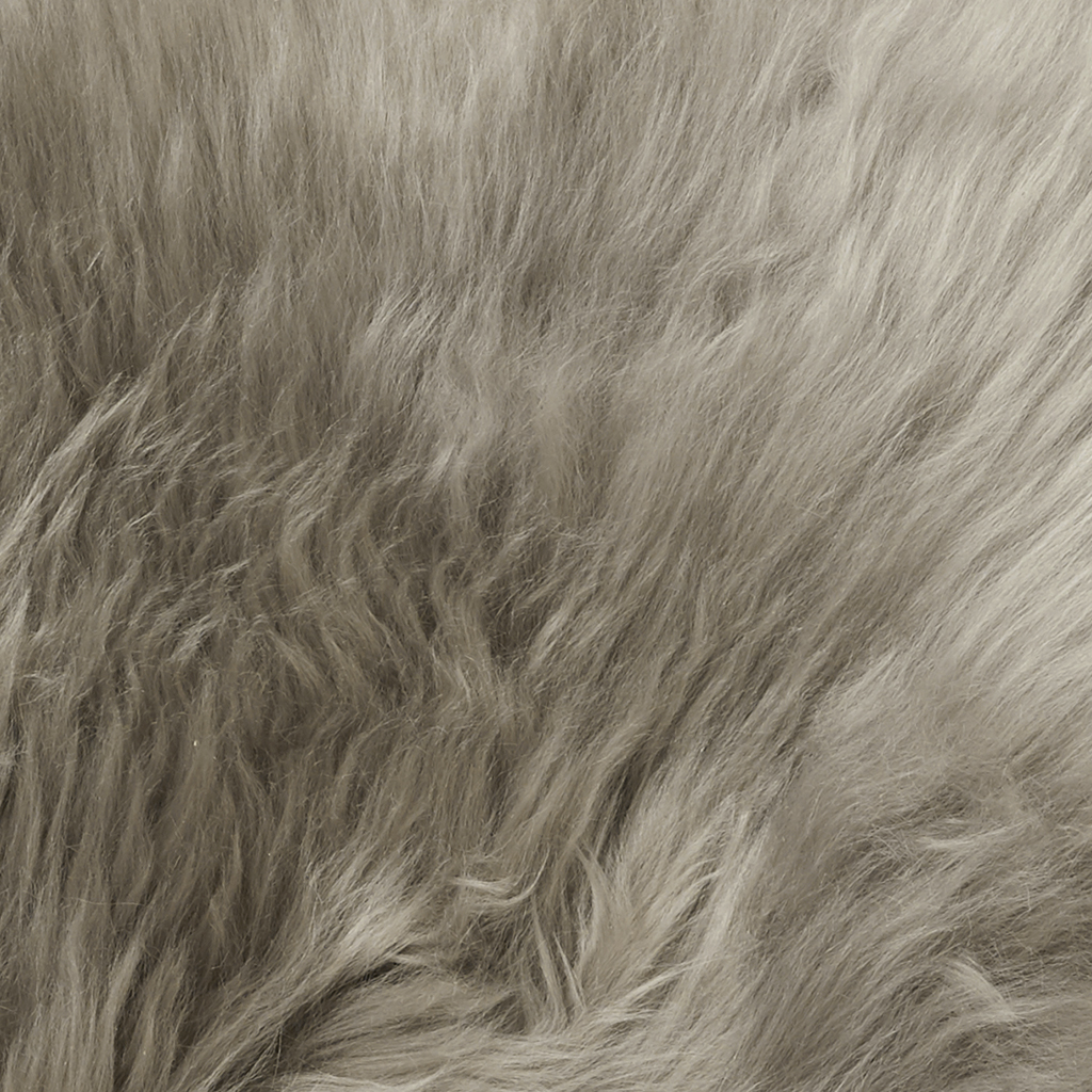 Gently Långhårigt fårskinn Dubbelt - Taupe  - 4