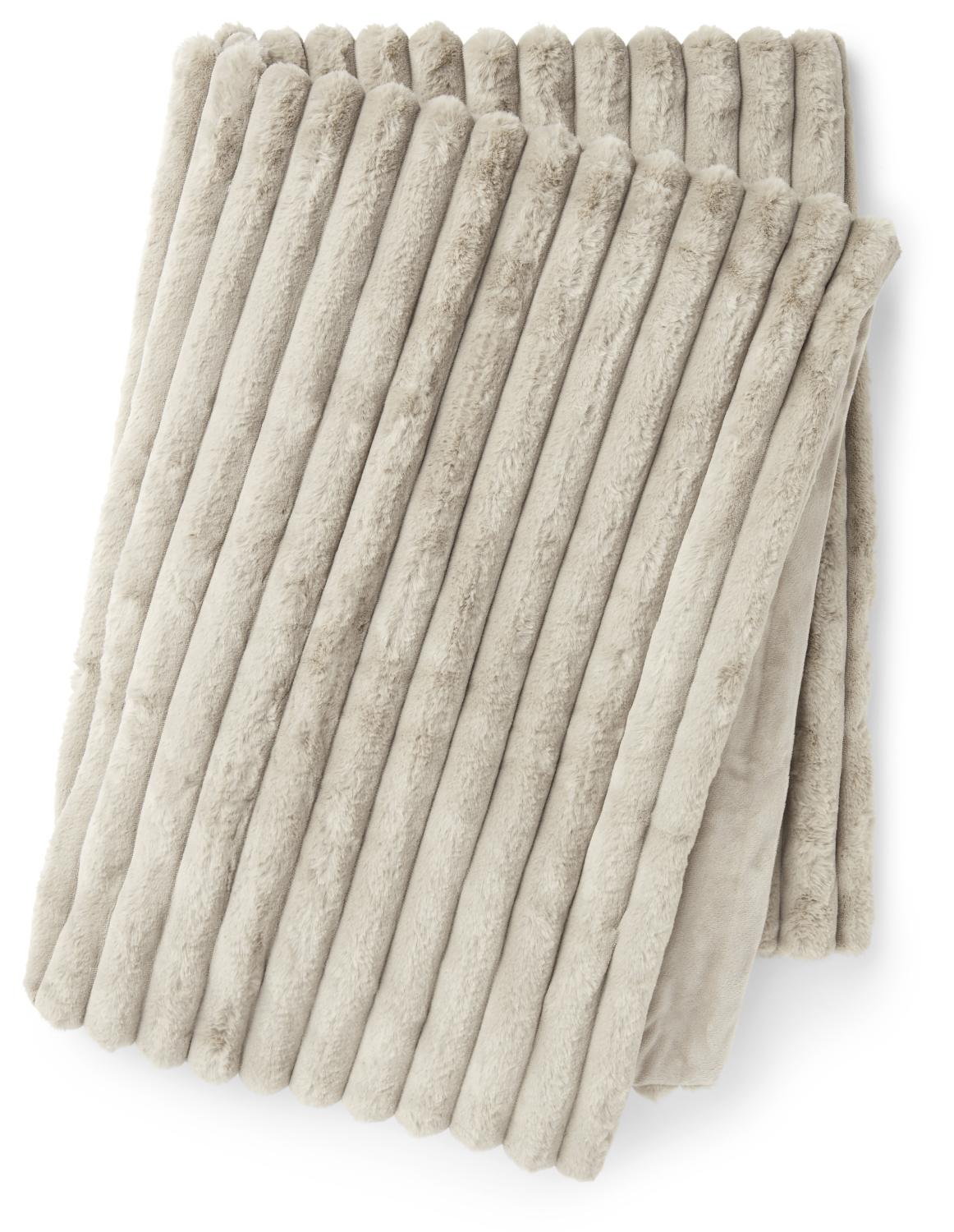 Stripy Pläd Taupe - 3
