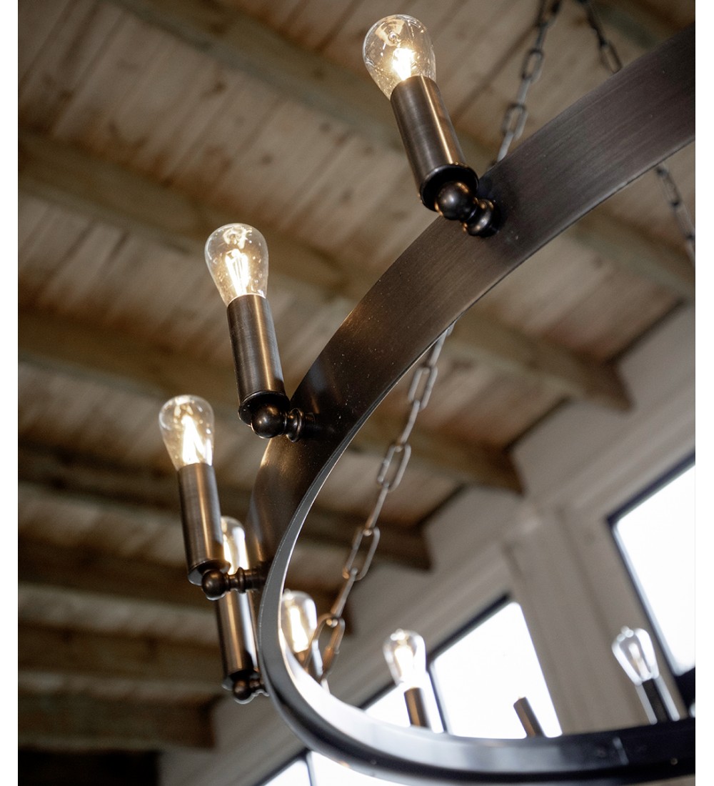 Crown Taklampa Järn inkl. 20 st ledlampor - Artwood - 4