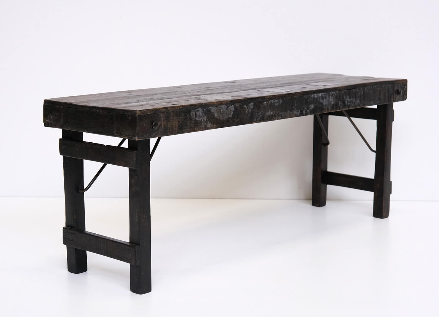 Amar Träbänk Svart 119 cm  - 4