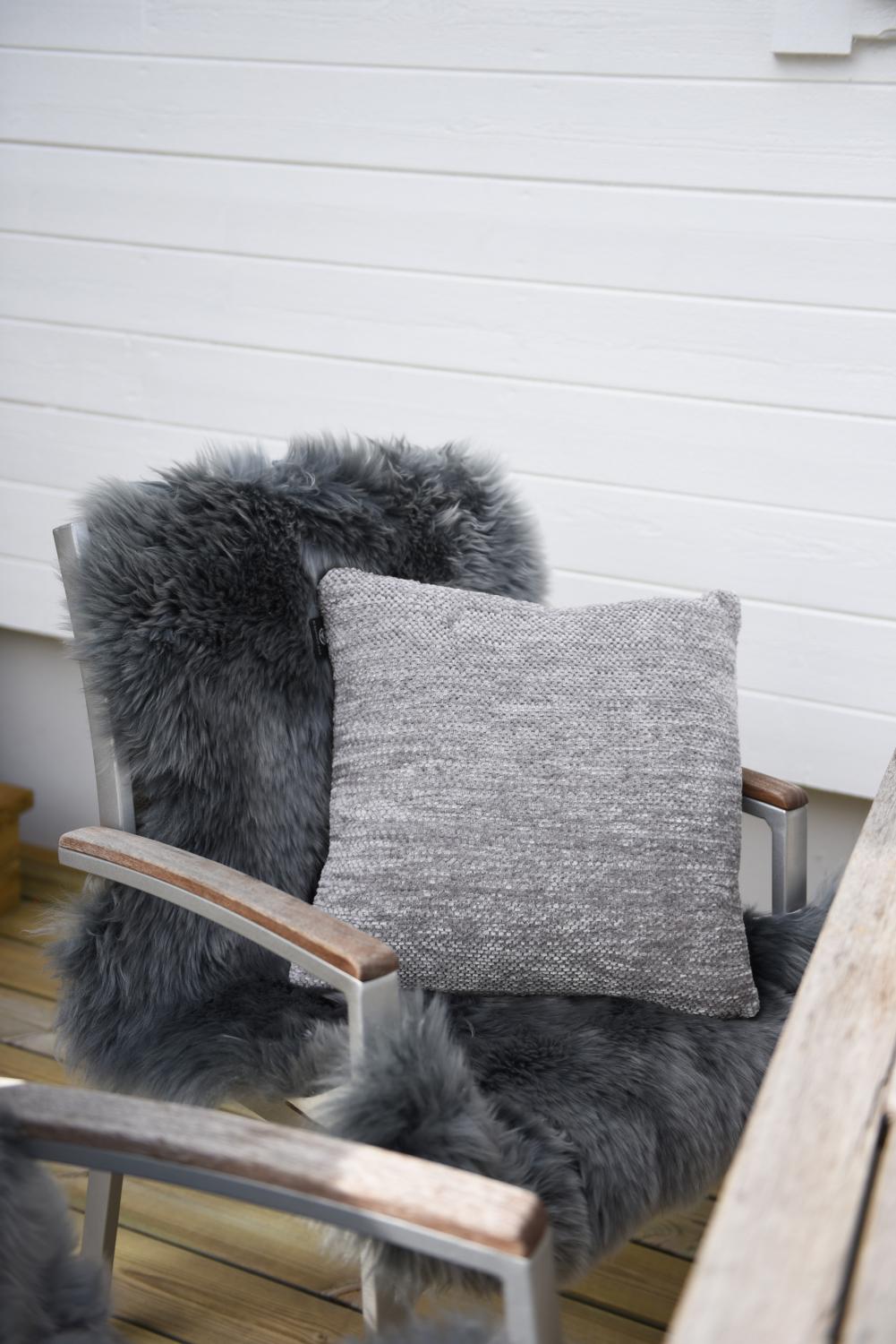 Gently Långhårigt Fårskinn -  Grå  - 3